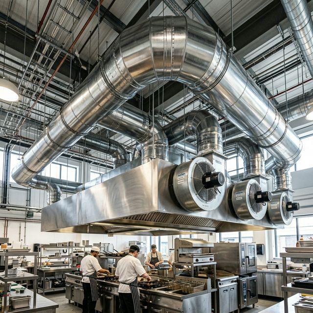 Stainless steel kitchen hood extractor for commercial kitchen in Kenya